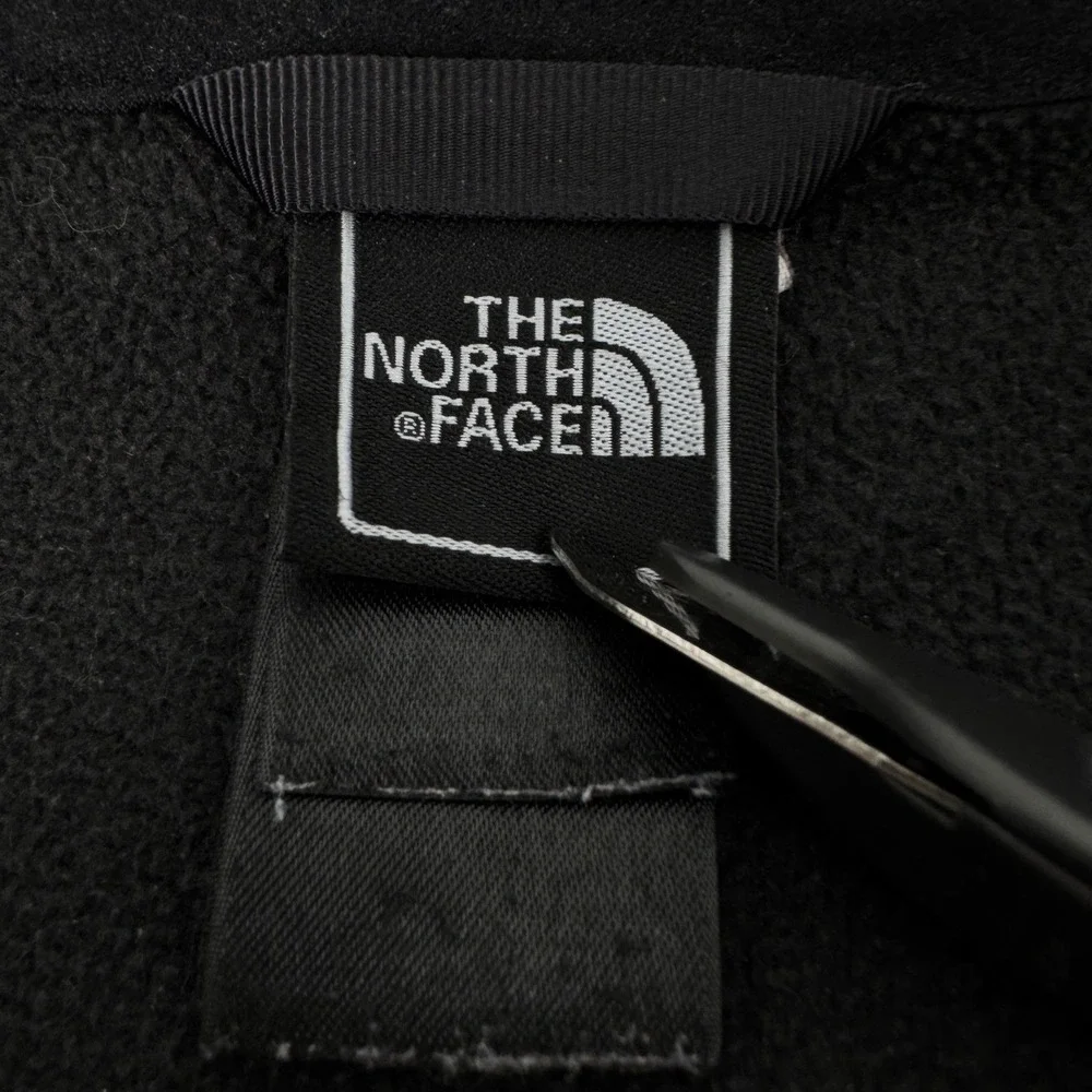 The North Face Mens Full Zip Fleece Jacket Black‎ Gray FlashDry Size Small
